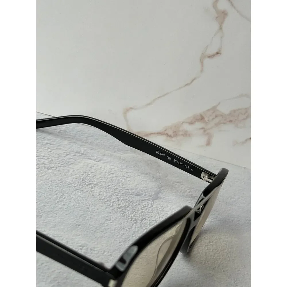 NEW Saint Laurent SL545 Black Aviator Sunglasses